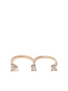 Delfina Delettrez 18kt Rose Gold Triple Diamond Ring