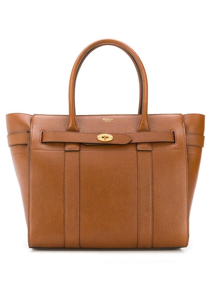Mulberry Zipped Bayswater Tote - Brown