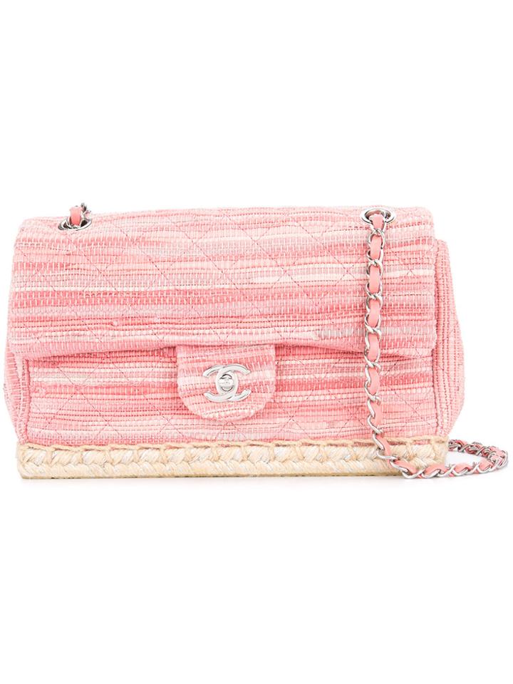 Chanel Vintage Stitching Detail Shoulder Bag - Pink & Purple