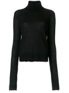 Unravel Project Turtleneck Jumper - Black