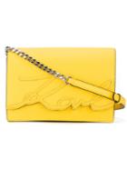 Karl Lagerfeld - Logo Patch Crossbody Bag - Women - Calf Leather - One Size, Women's, Yellow/orange, Calf Leather