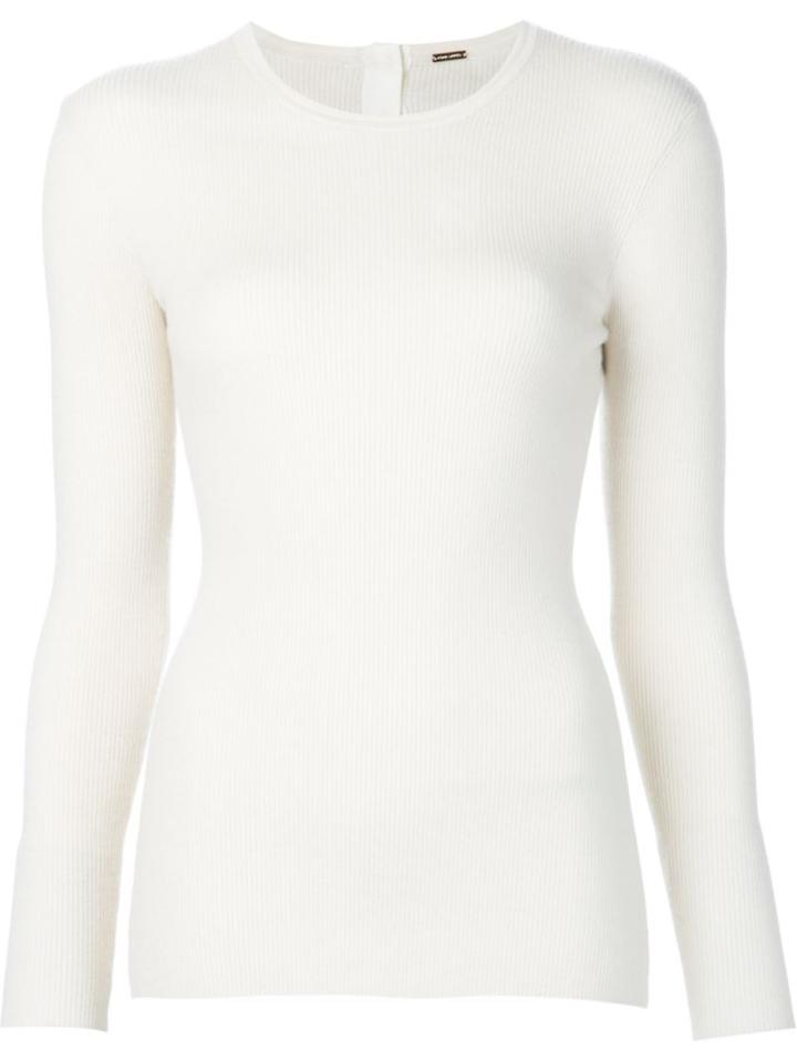 Adam Lippes Open Back Jumper, Women's, Size: Xs, White, Spandex/elastane/cashmere