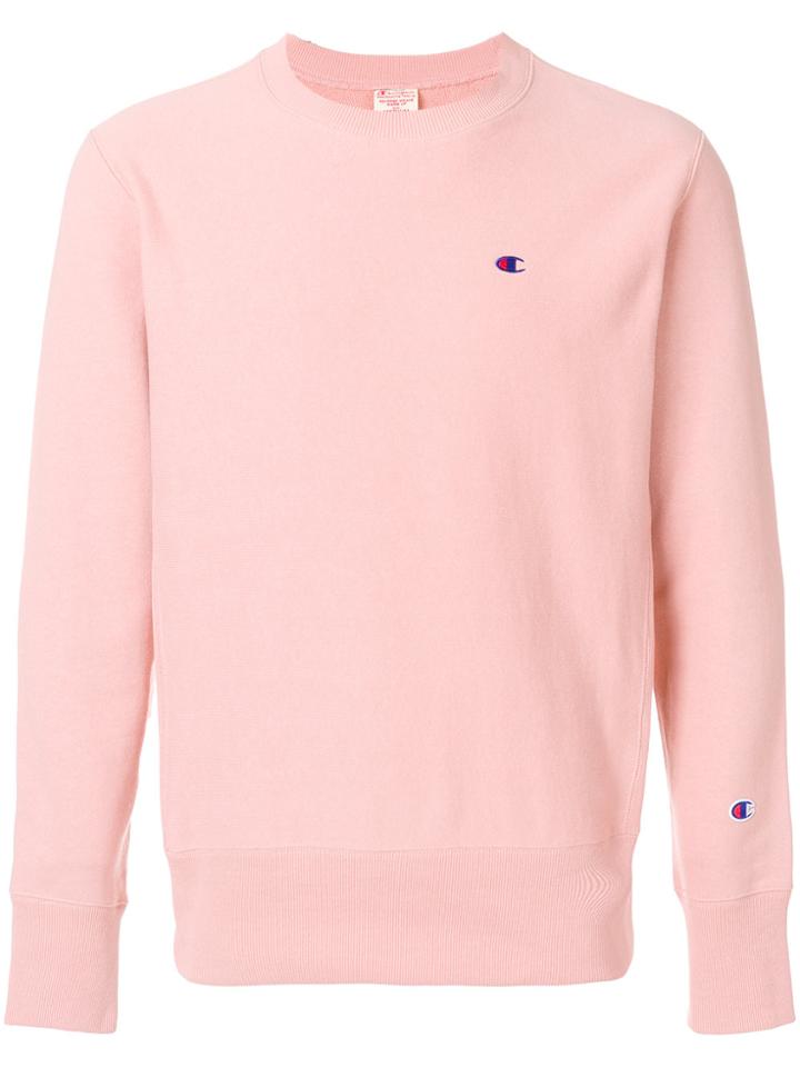 Champion Logo Patch Sweatshirt - Pink & Purple