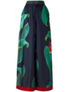 F.r.s For Restless Sleepers - Narcisco Palazzo Pants - Women - Silk - S, Women's, Blue, Silk