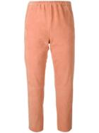 Drome Elasticated Waistband Cropped Trousers - Pink & Purple