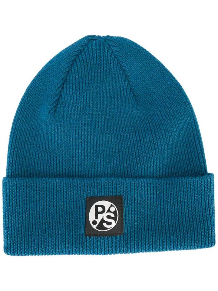 Ps By Paul Smith Pull-over Beanie, Men's, Blue, Merino