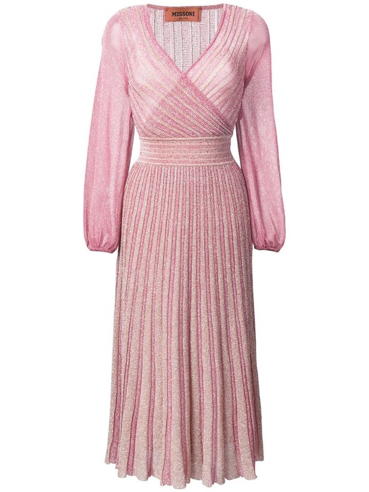 Missoni Glitter Knitted Midi Dress - Pink