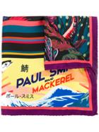 Paul Smith Mackerel Print Scarf - Multicolour