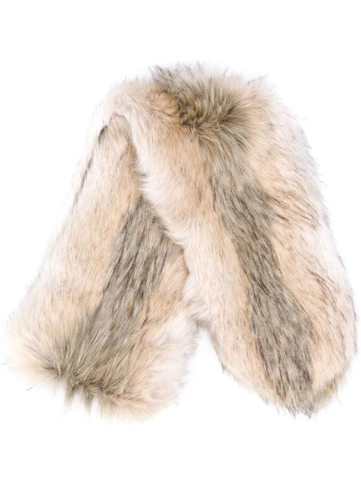 Urbancode Textured Furry Scarf - Neutrals
