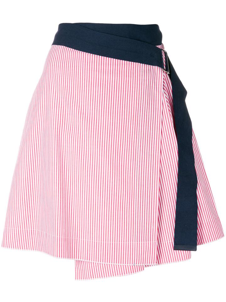 Steffen Schraut Striped Wrap Skirt - Red