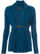 Sofia Cashmere Buckled Cardigan - Blue