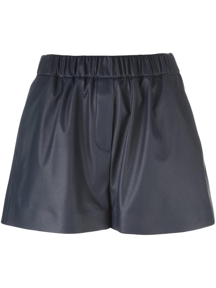 Msgm Leather Effect Shorts