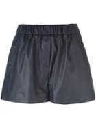 Msgm Leather Effect Shorts