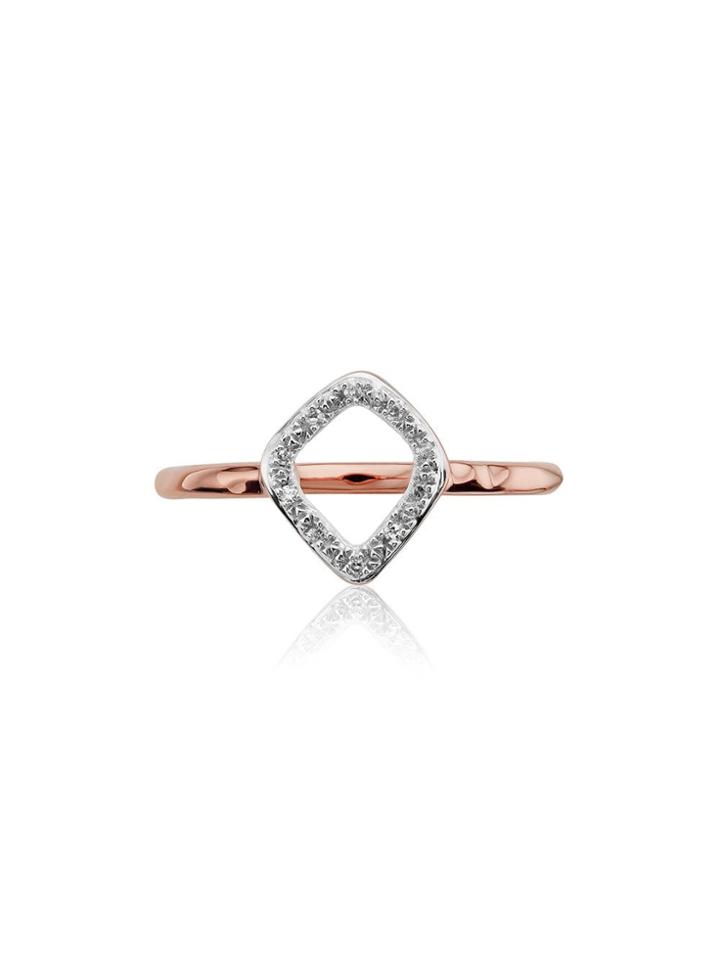Monica Vinader Rp Riva Mini Kite Diamond Stacking Ring - Gold