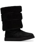 Y / Project X Ugg Black Tiered Sheepskin Boots