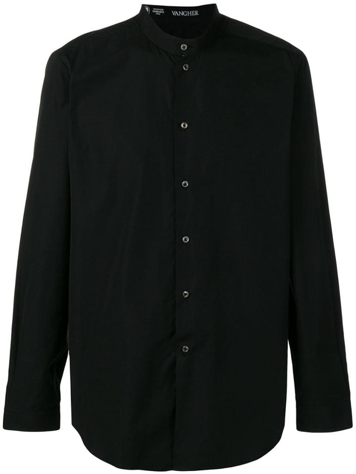 Alessandro Gherardi Mandarin Neck Shirt - Black