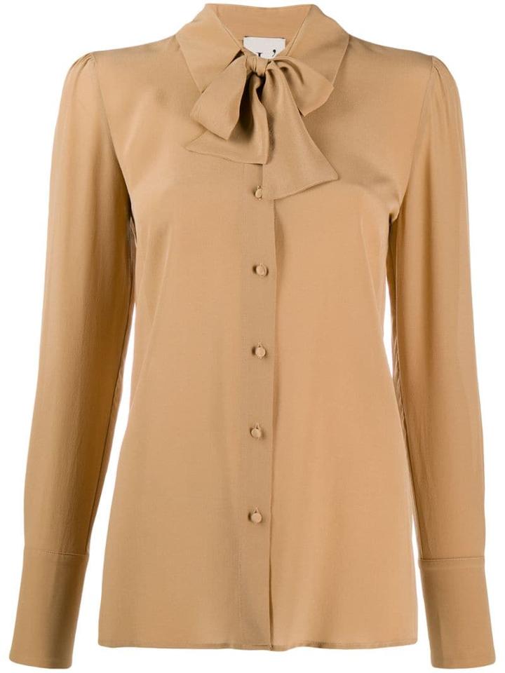 L'autre Chose Pussy Bow Blouse - Neutrals