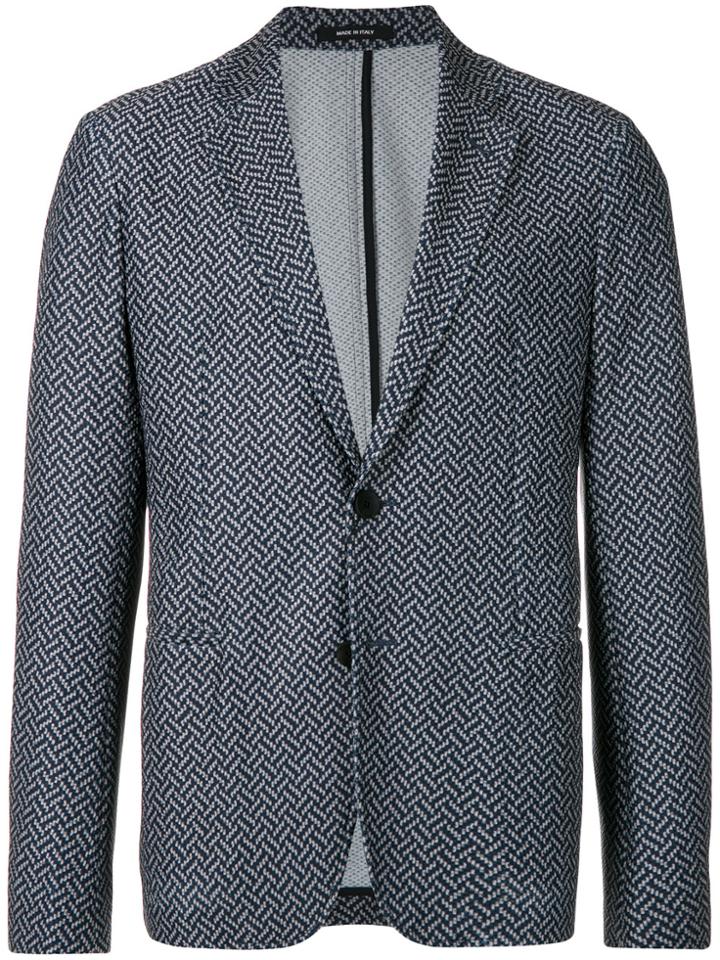 Giorgio Armani Classic Fitted Blazer - Blue