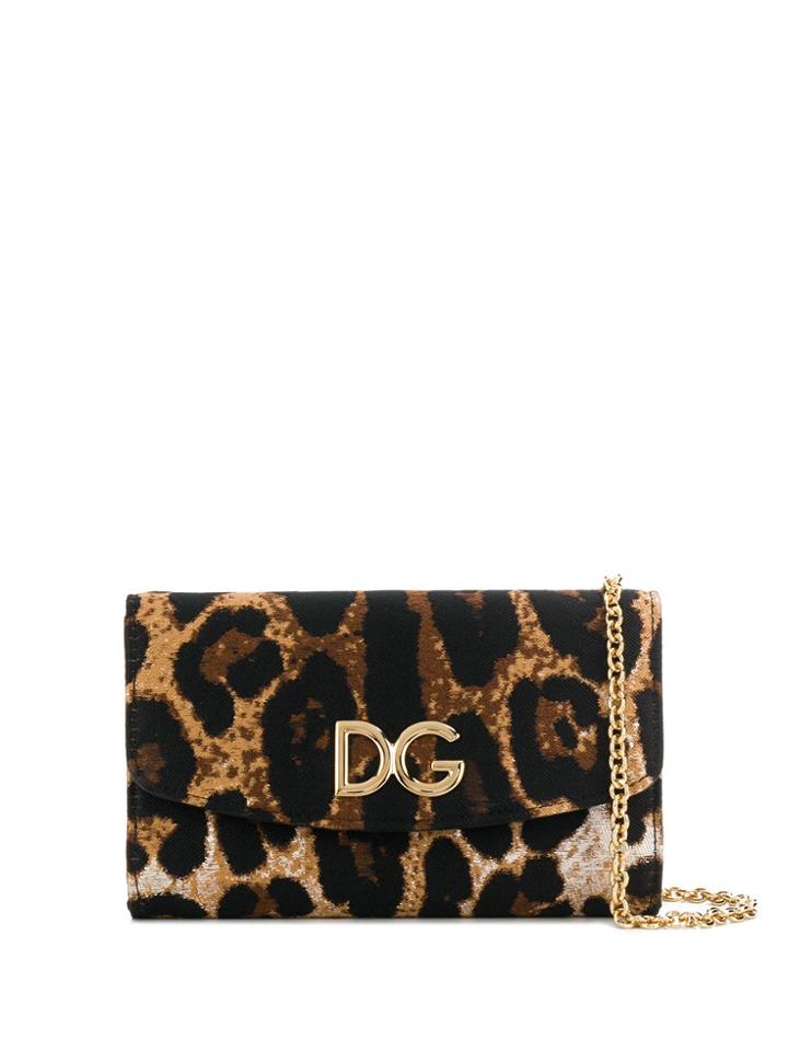 Dolce & Gabbana Leopard Print Wallet Bag - Brown
