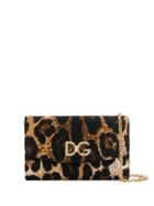 Dolce & Gabbana Leopard Print Wallet Bag - Brown