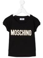 Moschino Kids Logo Print T-shirt, Girl's, Size: 6 Yrs, Black
