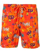 Vilebrequin Printed Swim Shorts - Yellow & Orange