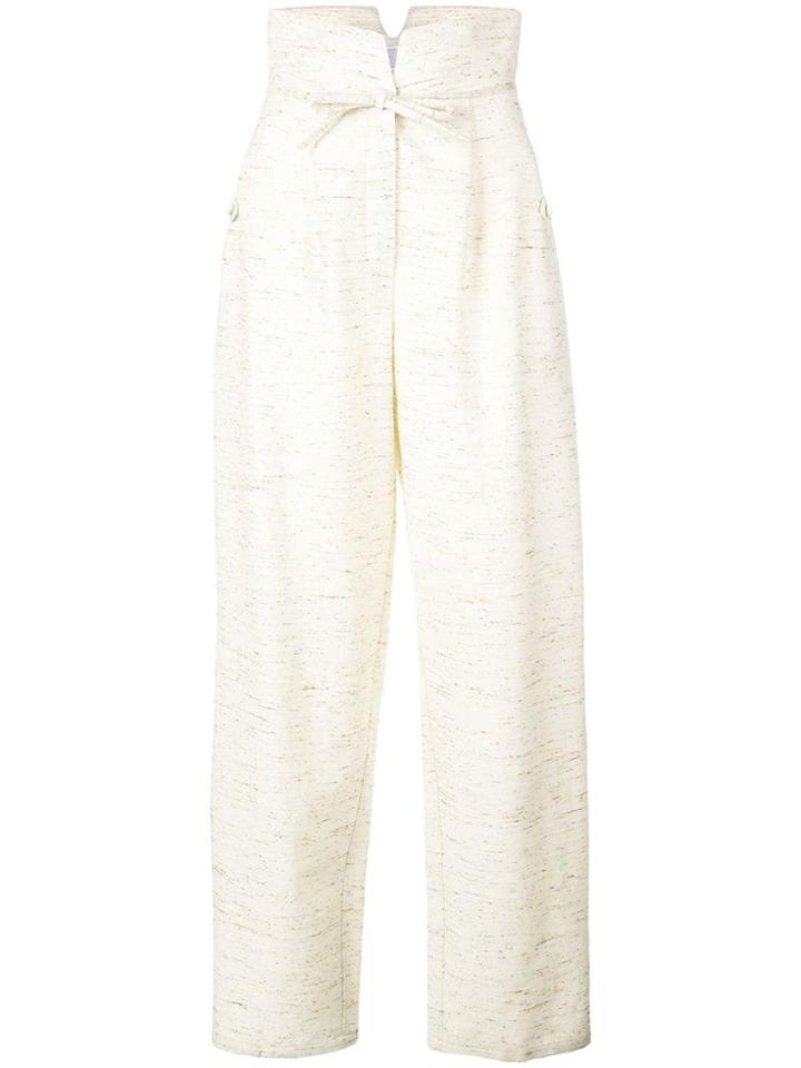 Rosie Assoulin High Rise Tied Trousers - Neutrals