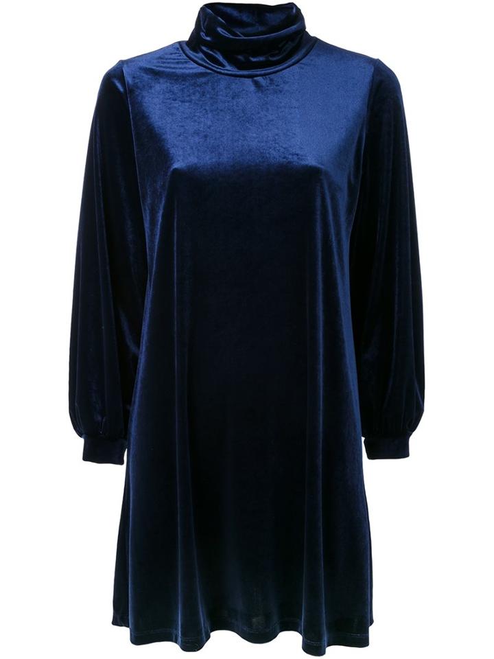 Cityshop Velour Tartle Dress, Women's, Blue, Polyester/polyurethane