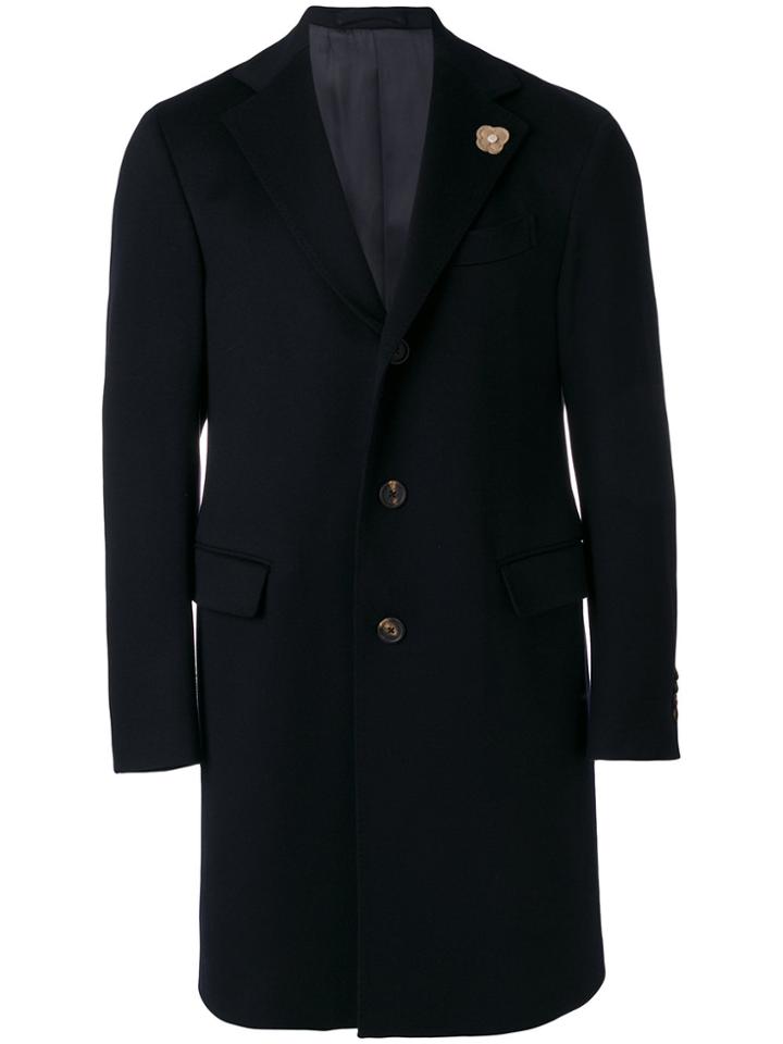 Lardini Flap Pockets Midi Coat - Blue