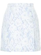 Msgm Lace A-line Mini Skirt - Blue