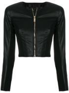 Elisabetta Franchi Faux Leather Jacket - Black