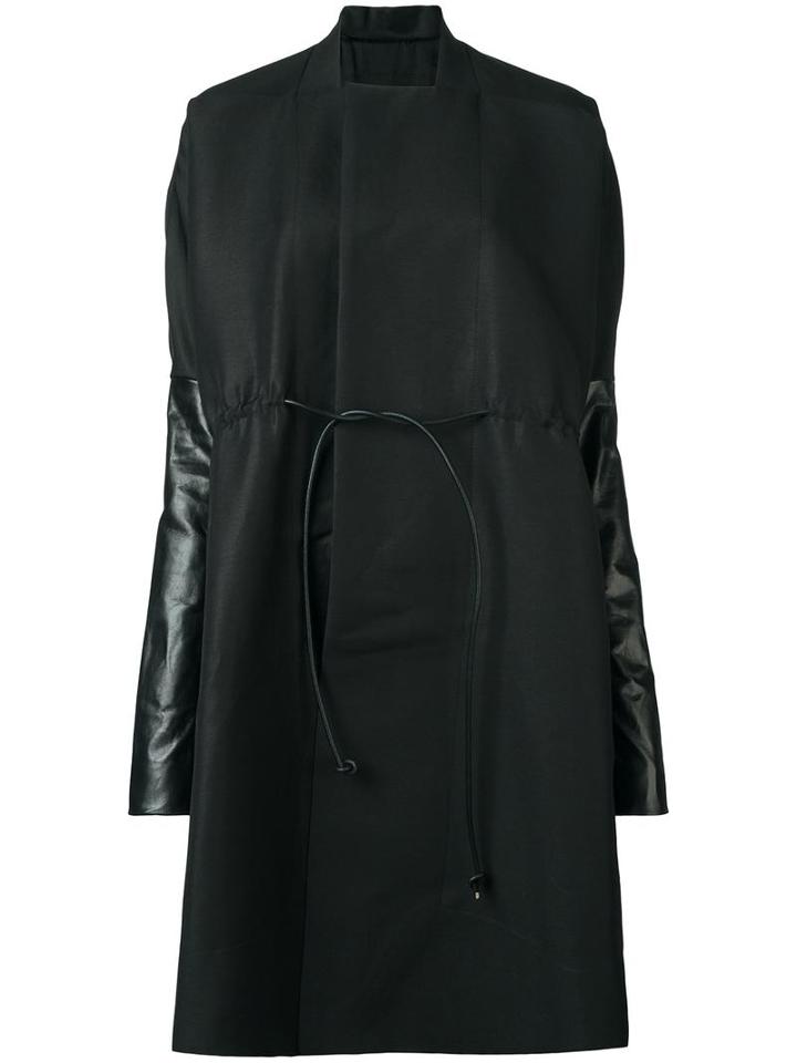 Rick Owens Sail Coat, Women's, Size: 40, Black, Viscose/cupro/polyester/cotton