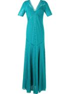 Emannuelle Junqueira Lace Party Dress, Women's, Size: 38, Blue, Cotton/polyamide