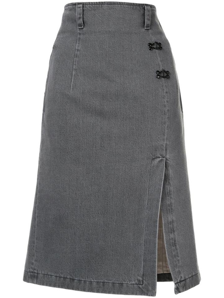 Olivier Theyskens Denim Pencil Skirt - Grey