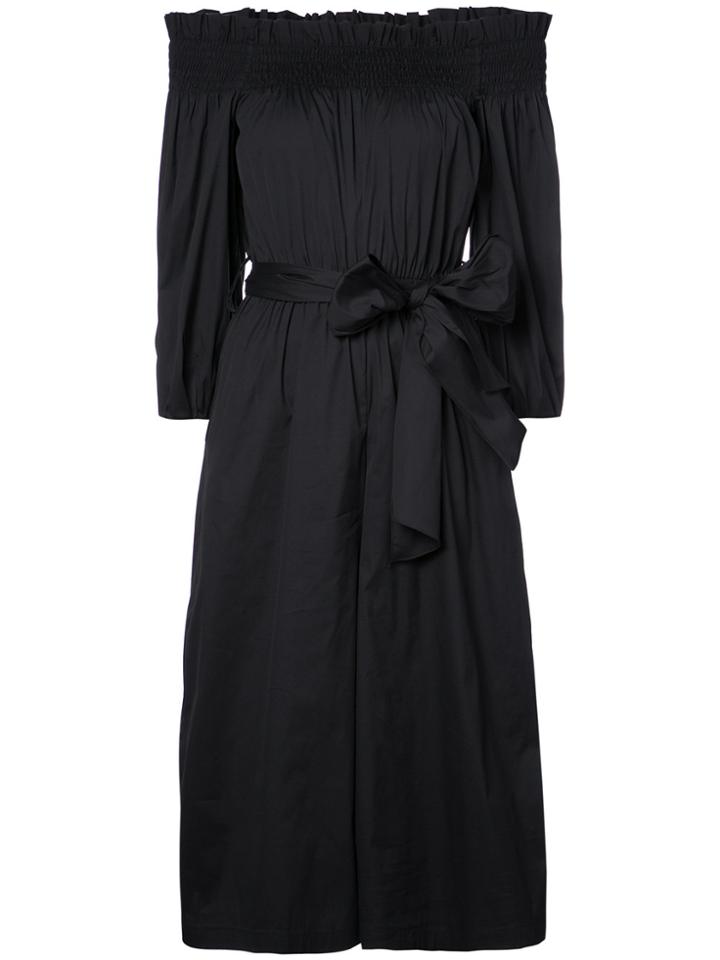 Caroline Constas Off The Shoulder Wide Leg Jumpsuit - Black