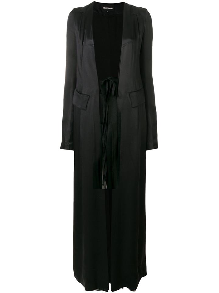 Ann Demeulemeester Long-length Duster Coat - Black