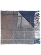 Paul Smith Checked Wool Scarf - Grey