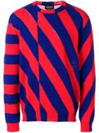 Calvin Klein 205w39nyc Striped Color-block Sweater - Blue