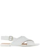 Jil Sander Crisscross Strap Sandals - White