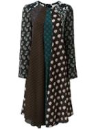 Lanvin Contrast Panel Dress, Women's, Size: 38, Silk
