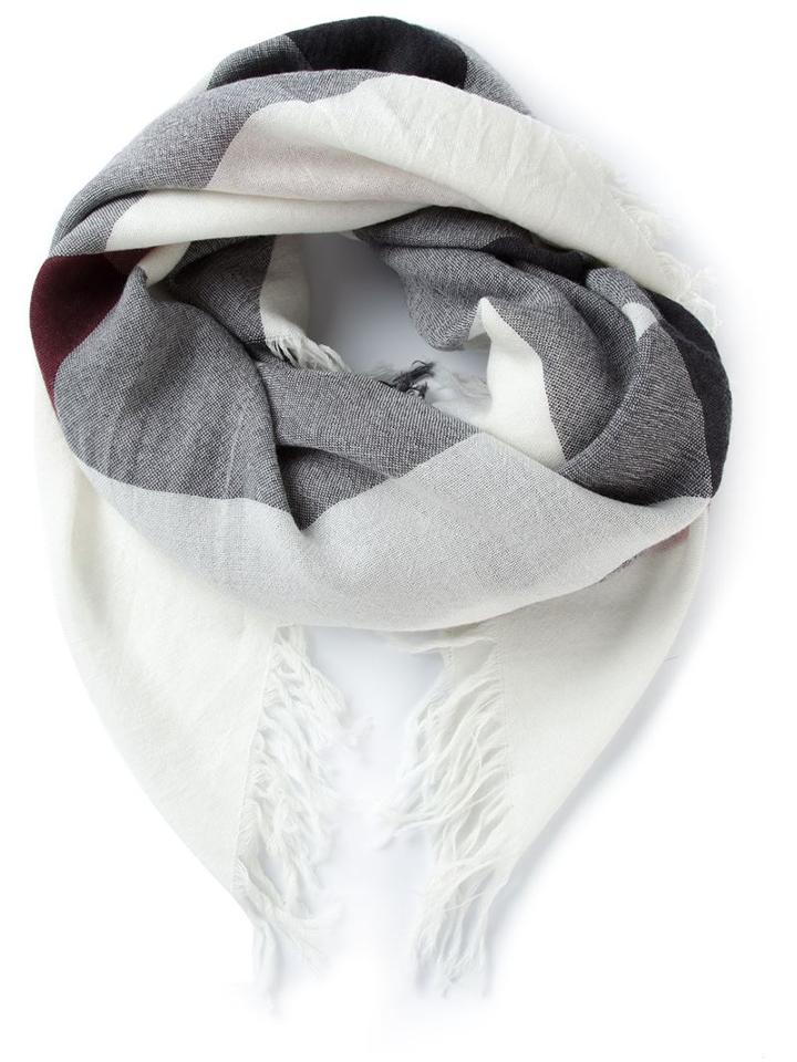Burberry Haymarket Check Scarf, Women's, Nude/neutrals, Merino