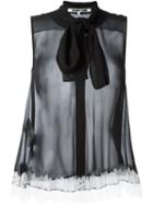 Mcq Alexander Mcqueen Floral Lace Hem Shirt