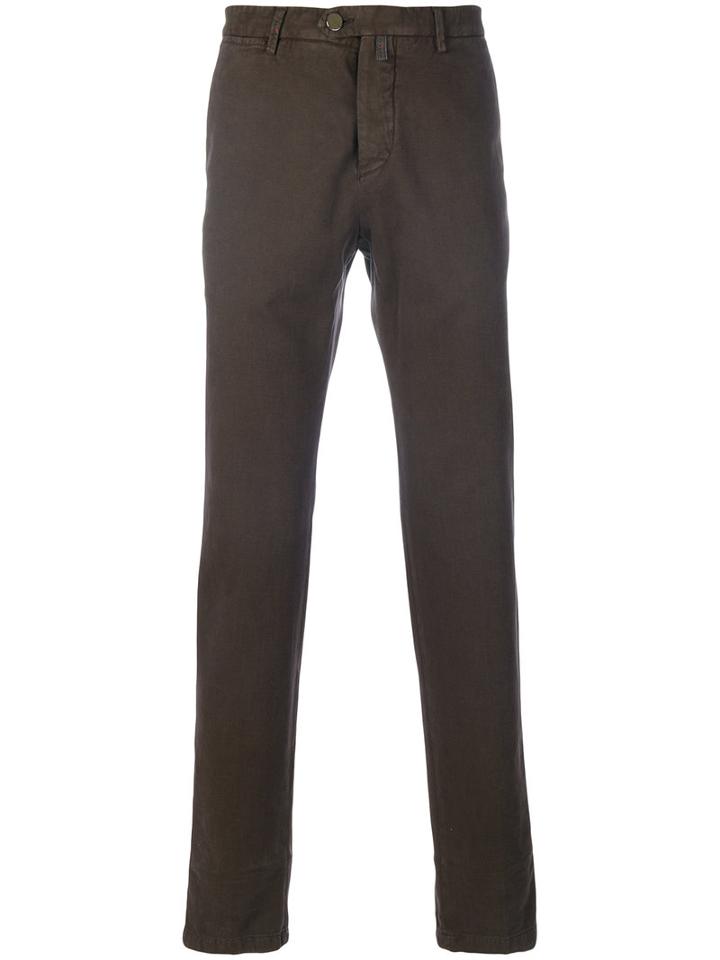 Kiton - Straight Jeans - Men - Cotton/cashmere - 32, Brown, Cotton/cashmere
