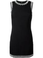 Givenchy Embellished Trim Shift Dress - Black