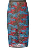 Julien David Exposed Seam Mesh Skirt - Blue