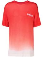 Off-white Knitted Tie Dye Top - Red