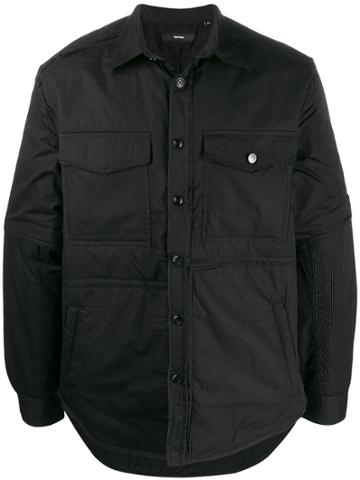 Diesel J-curtis Padded Overshirt - Black