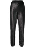 Styland Sequin Track Trousers - Black