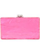 Edie Parker Rectangular Box Clutch - Pink & Purple