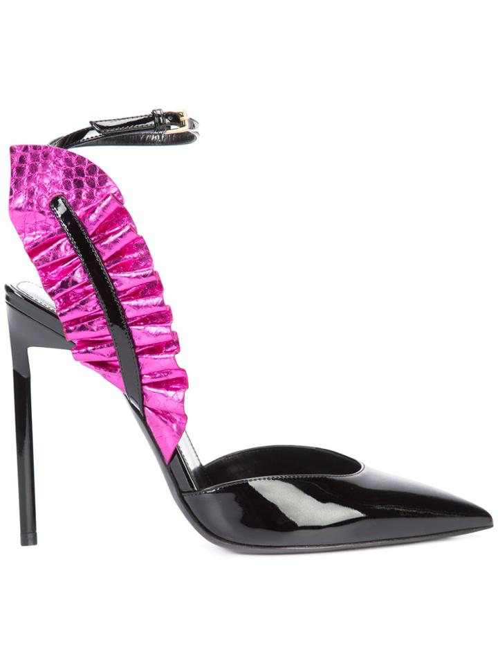 Saint Laurent 'edie' Leaf Slingback Pumps - Black